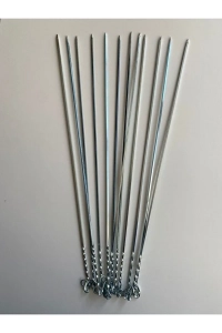 12 adet Kare Ciğer Şişi 50 cm , Et Mangal Şiş (uzunluk 50 cm , Kalınlık 3 mm)